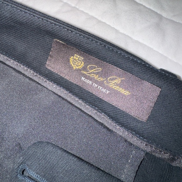 LORO PIANA BLUE COTTON SKINNY TROUSER WOMENS 38 - Picture 7 of 9